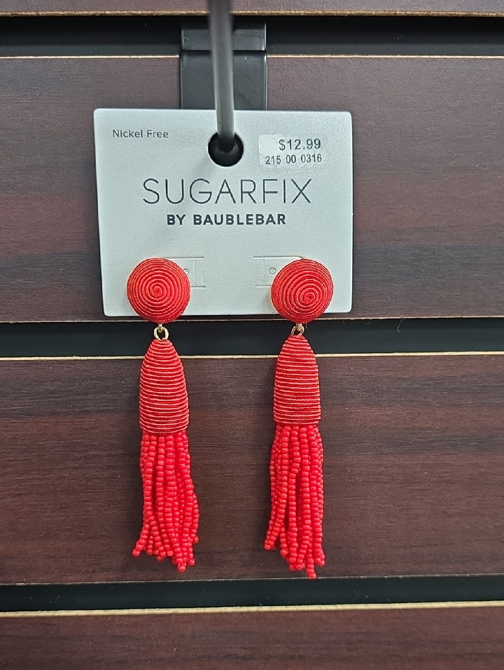 Sugarfix by BaubleBar Red Beaded Tassel Earrings